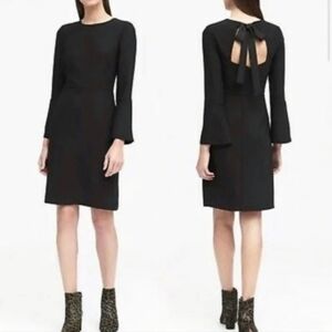 Banana Republic Elegant Black Dress with Cut Out Back Detail